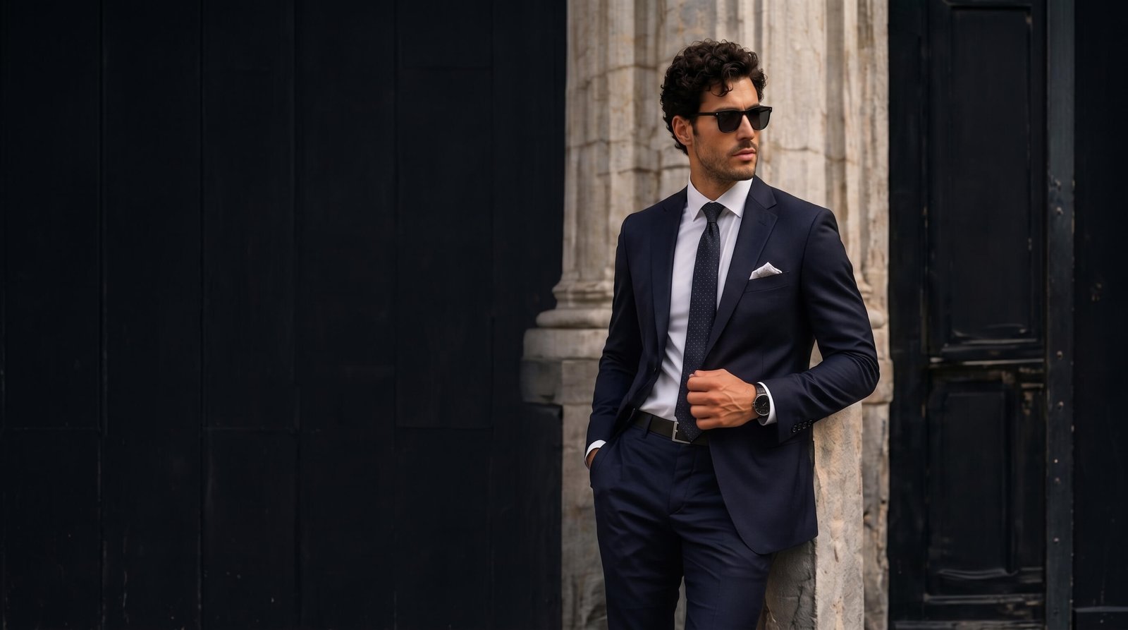 Gentleman wearing canvassed J. Stevens suit